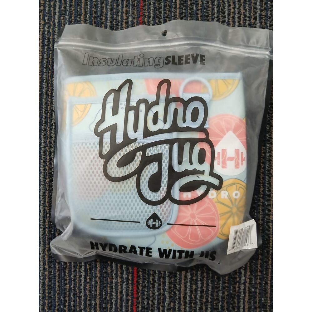 Hydro Jug insulated sleeve lemon print